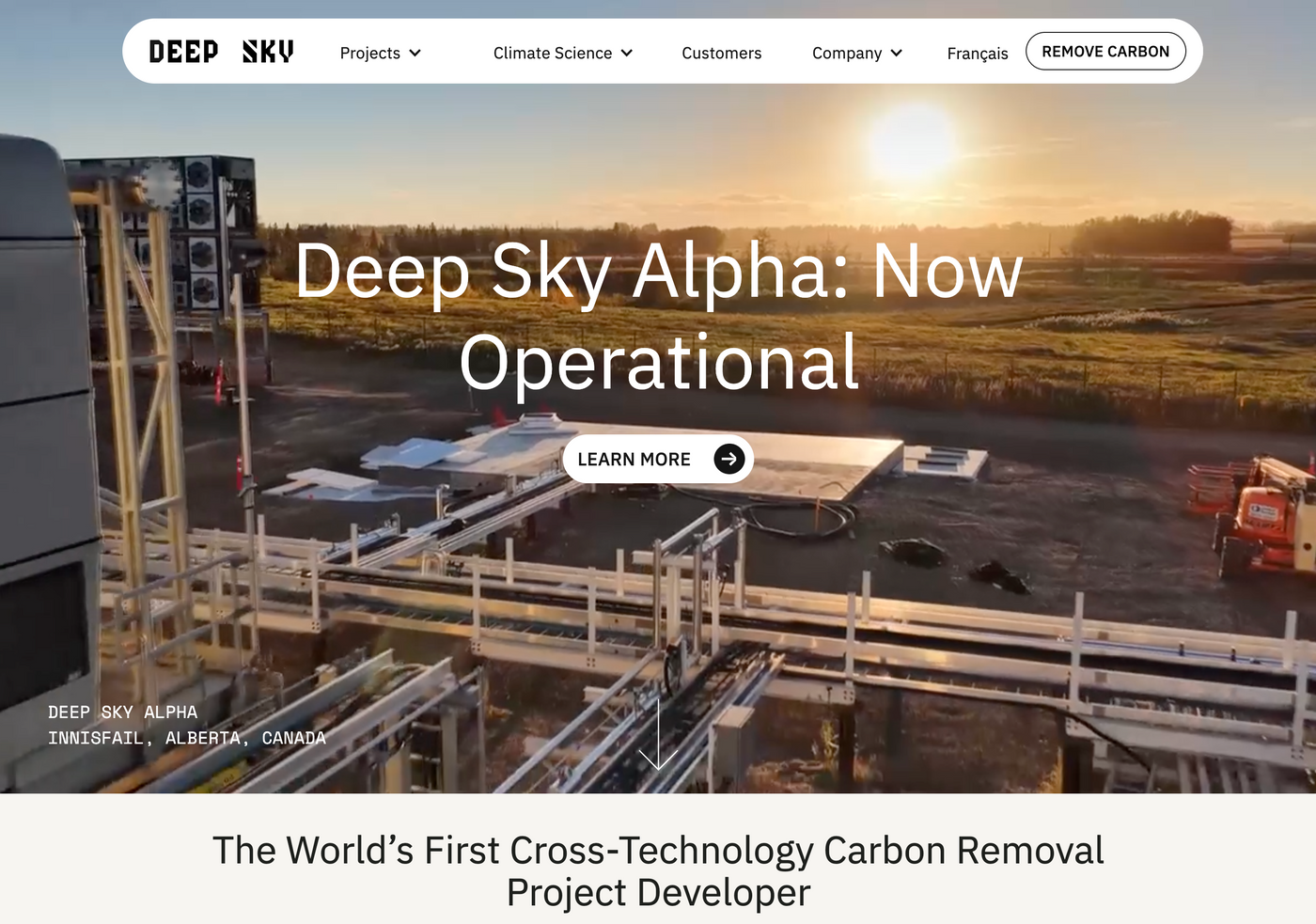Deep Sky carbon removal facility concept designed to capture carbon dioxide directly from the air