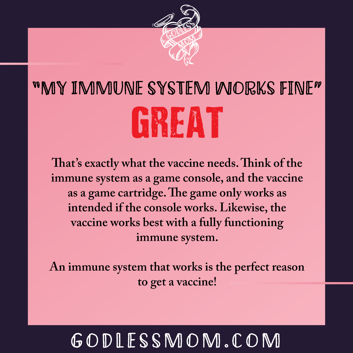 The covid vaccines work with your immune system