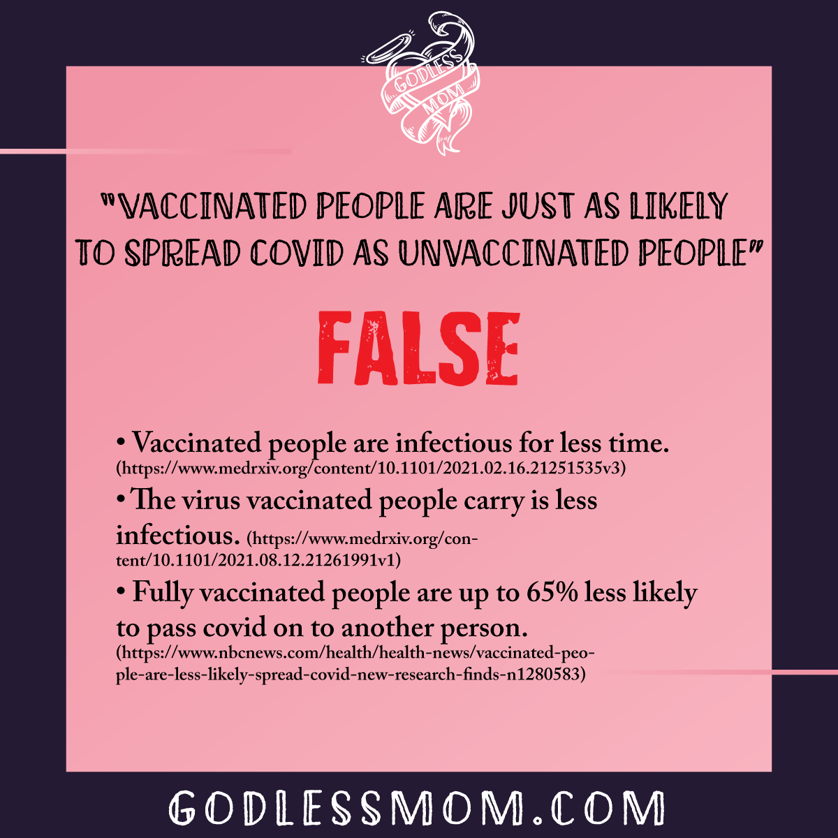 Vaccinated people less likely to spread covid