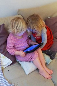 Kids with an iPad