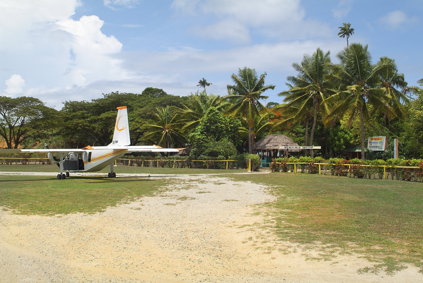 The Malolo Lailai airstrip - Plantation Island, Fiji