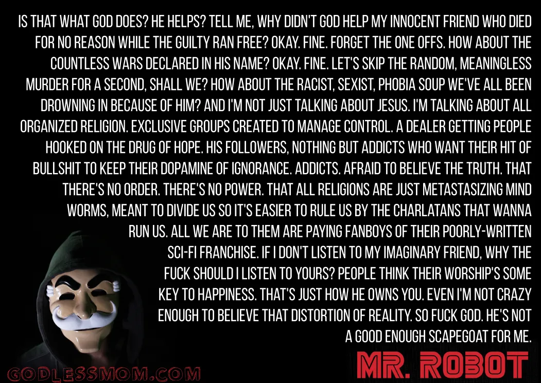 Mr. Robot religion rant