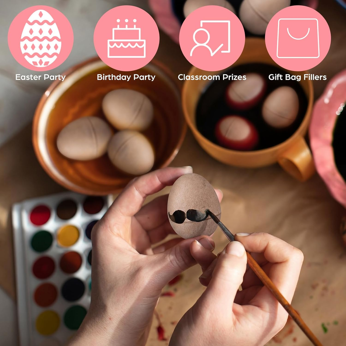 Paper mache eggs