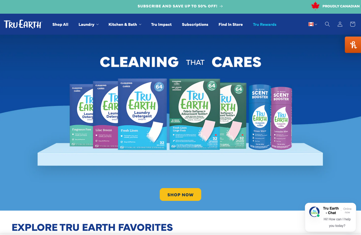Tru Earth sustainable laundry strips