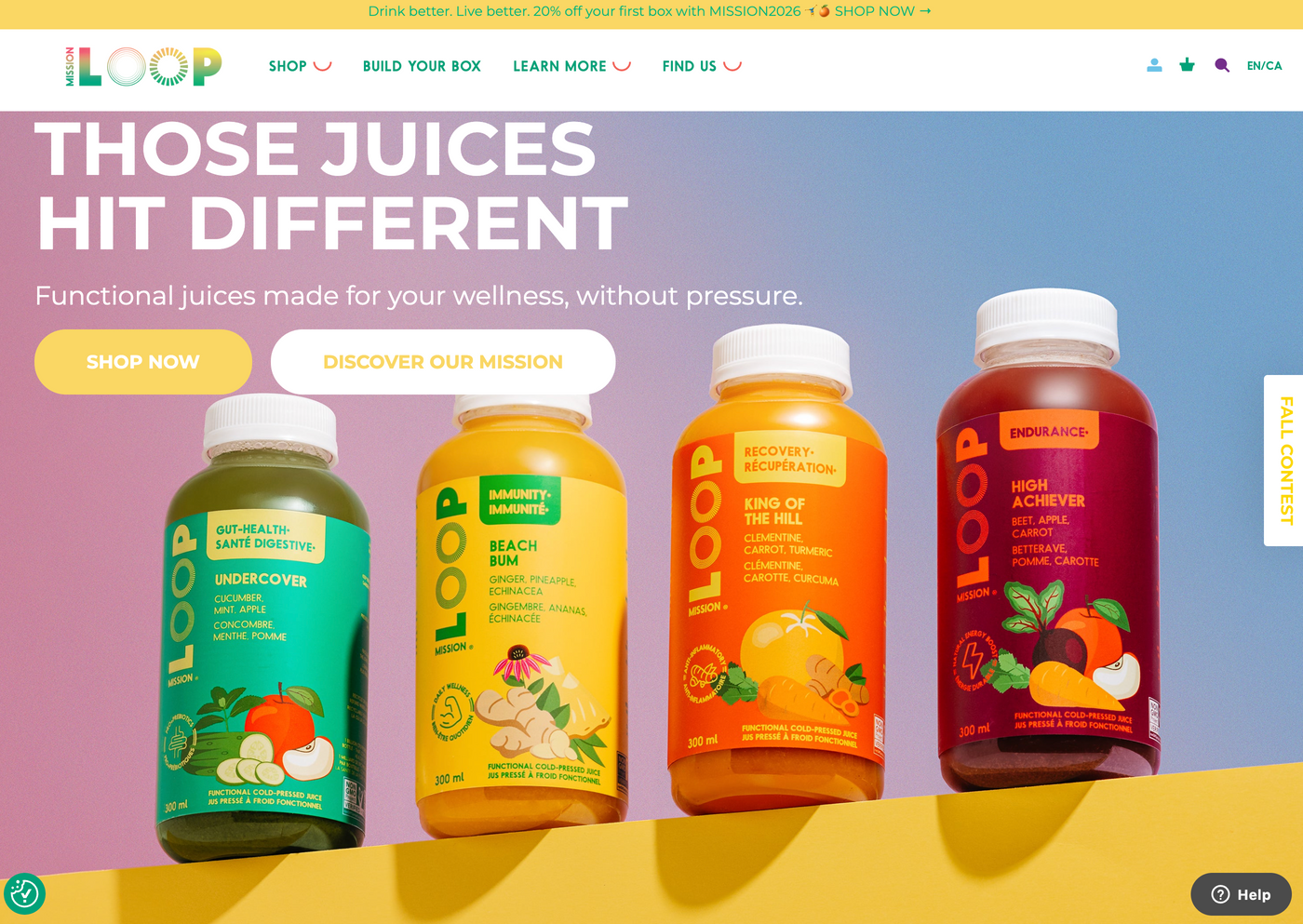 Loop Mission cold-pressed juices made from rescued fruits and vegetables