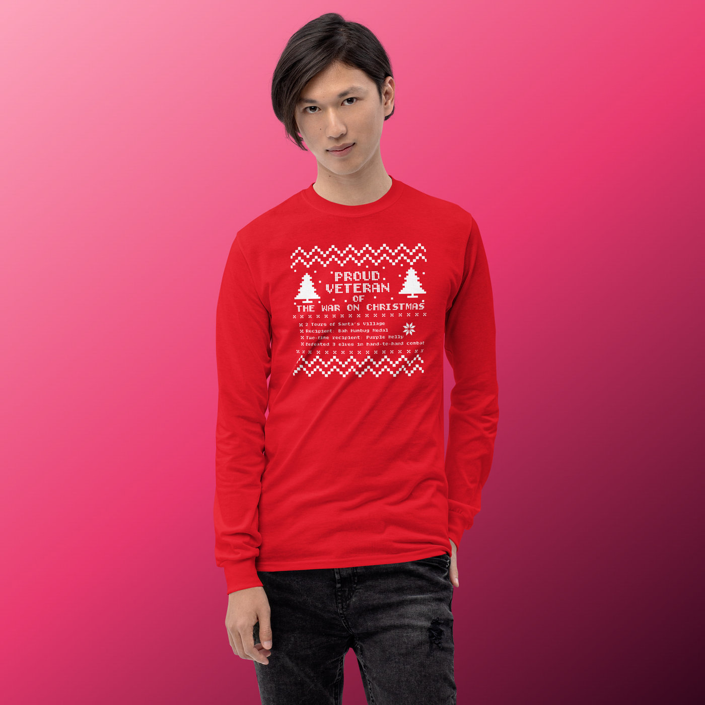 Proud Veteran of the War On Christmas Long Sleeve Tee