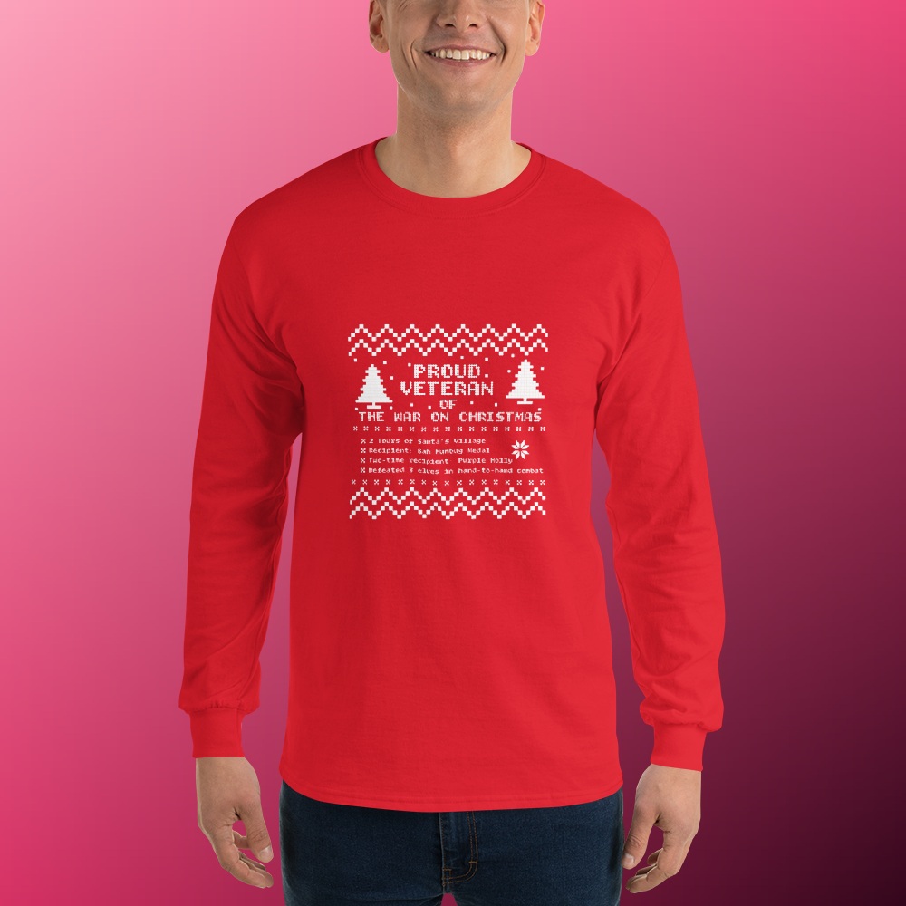 Christmas Veteran Long-Sleeve T-Shirt product view 3