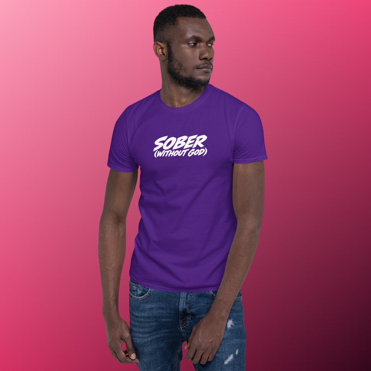 Sober Without God T-Shirt product view 2