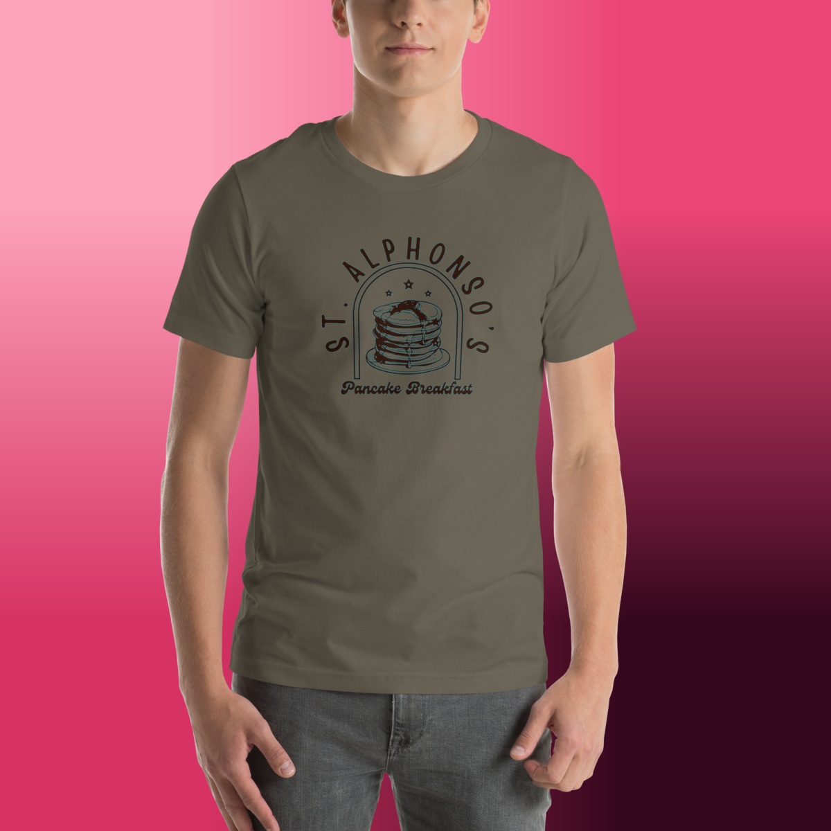 St. Alphonso's Pancake Breakfast T-Shirt product view 2