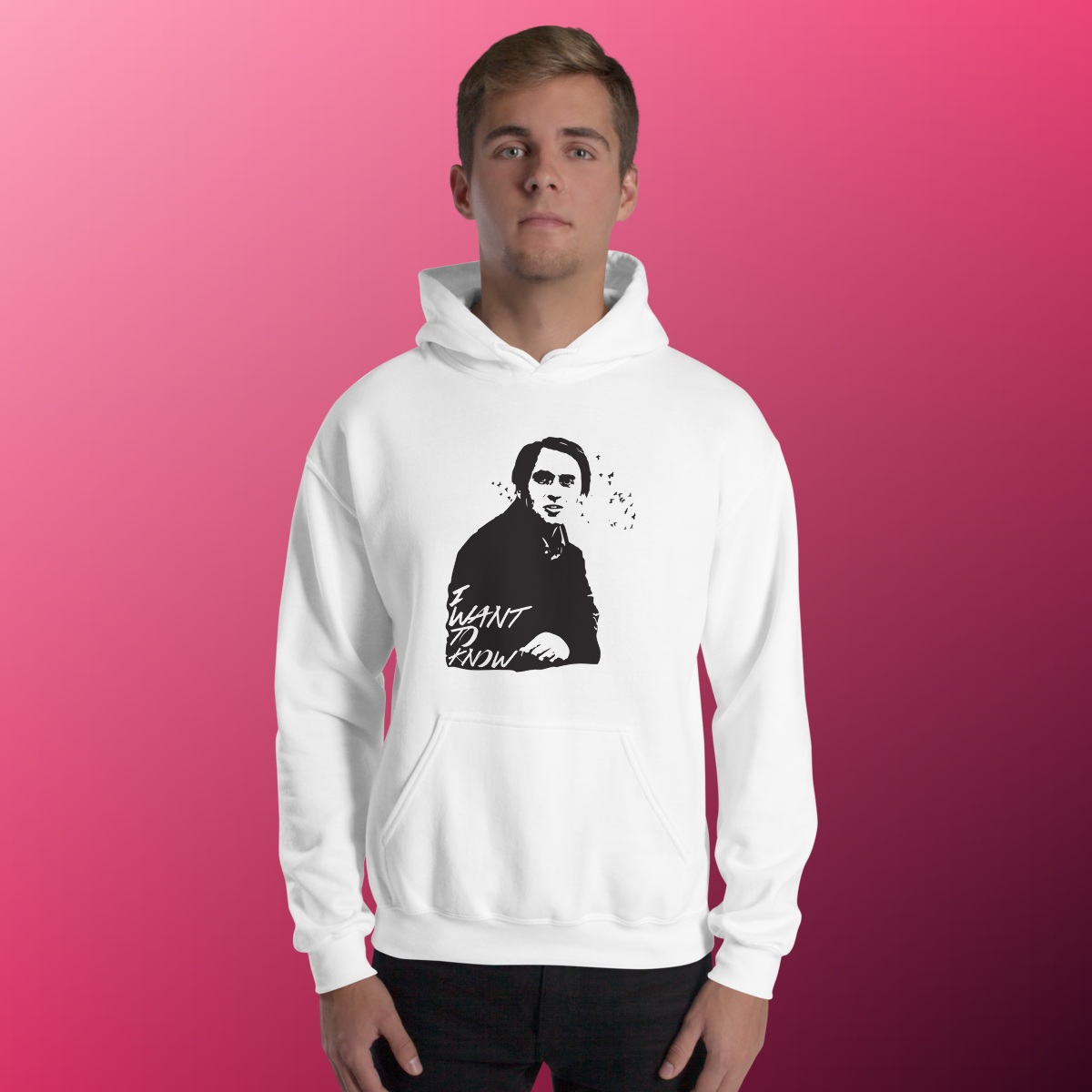 Carl Sagan I WANT TO KNOW Hoodie