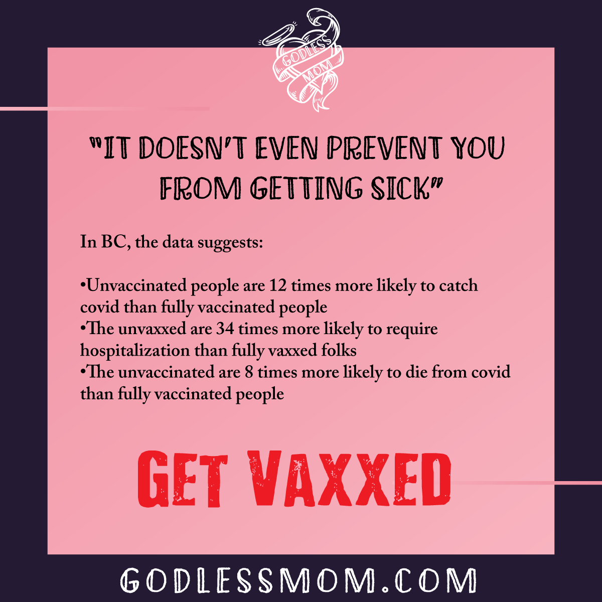 The covid vaccine doesn't stop you from getting sick