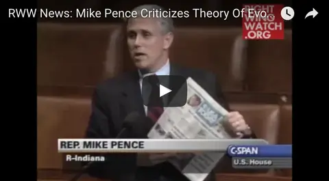 Video: What Mike Pence Thinks About Evolution Is Terrifying