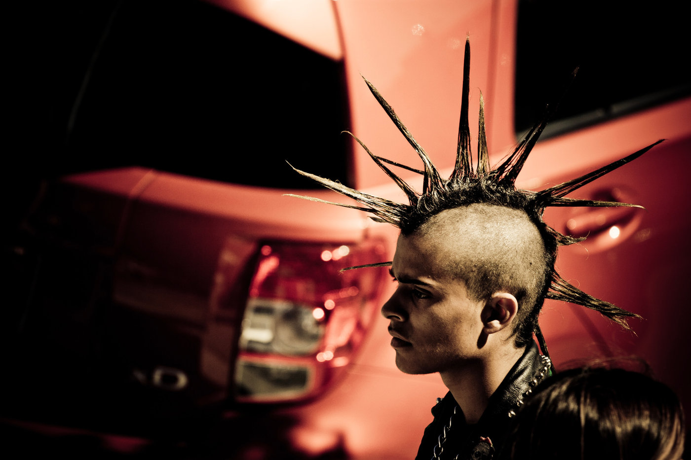 rebellious teen with mohawk