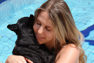 Dog hug