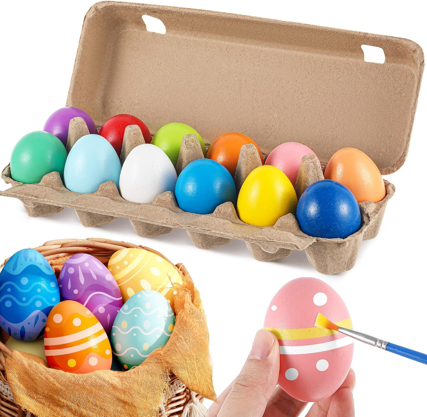 wooden eggs