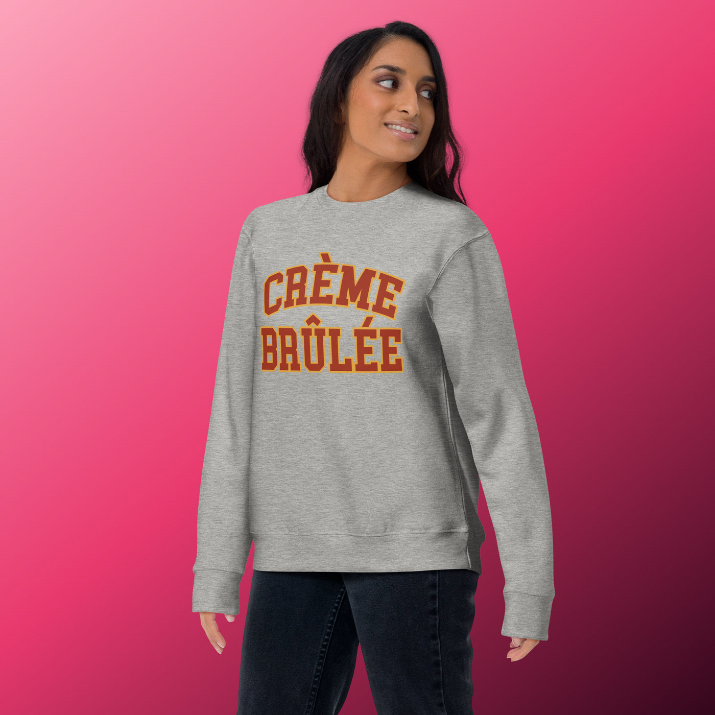 Crème Brûlée Team Sweatshirt – Funny Collegiate Dessert Lover Gift