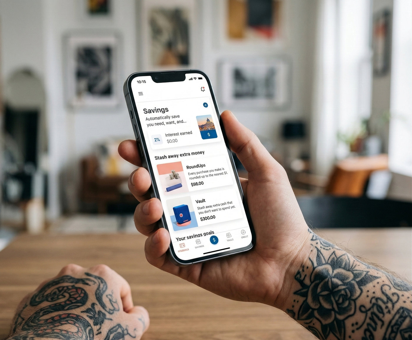 KOHO fintech debit card and mobile banking app interface