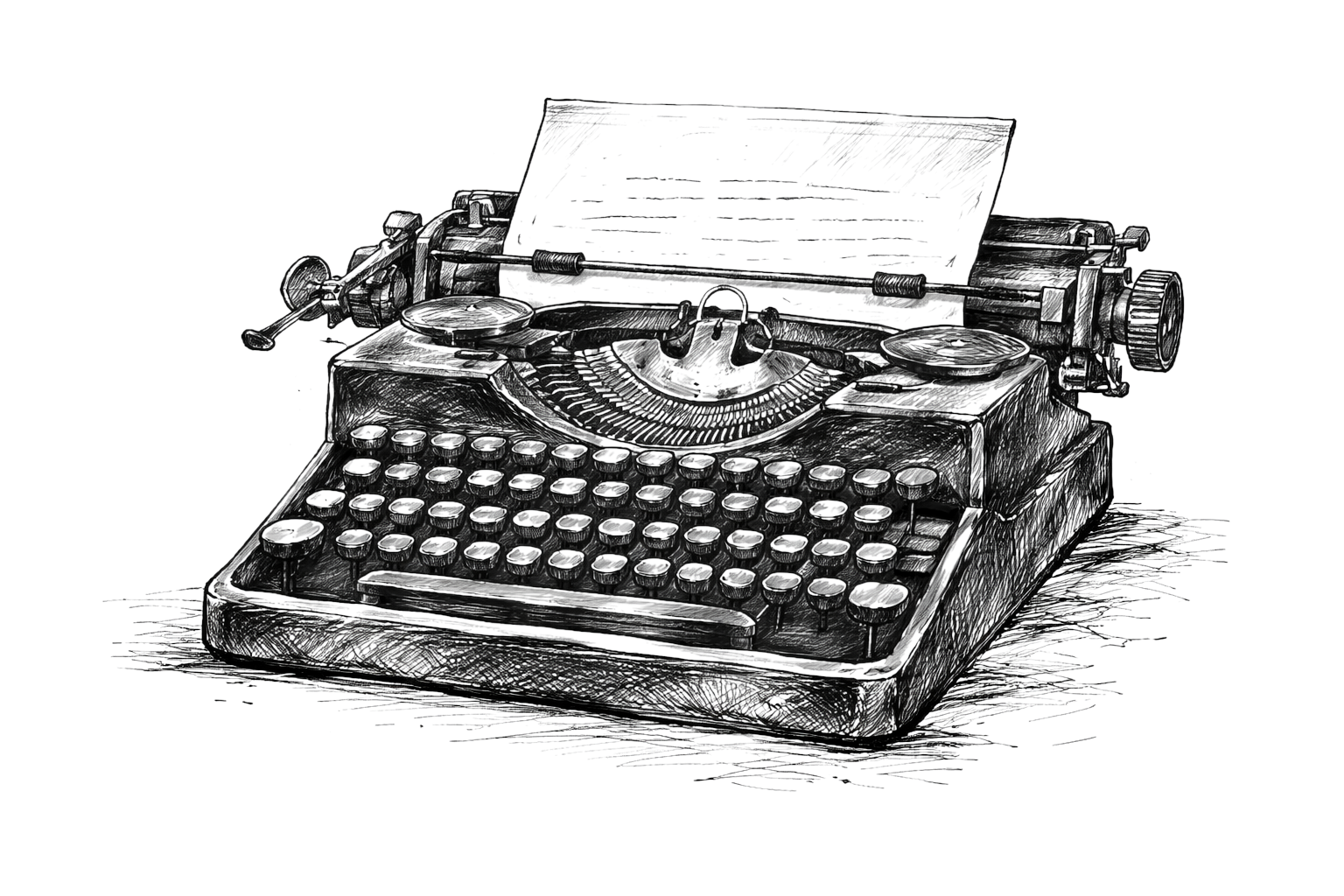 Sketched typewriter